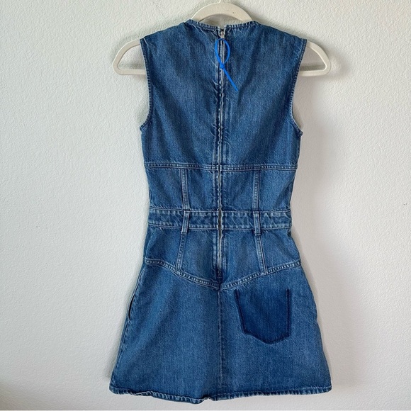 Alexander McQueen Blue Sleeveless Sheath Mini Dress SZ XS US 2 IT 38 - Picture 10 of 10